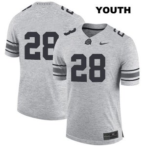 Youth NCAA Ohio State Buckeyes Dominic DiMaccio #28 College Stitched No Name Authentic Nike Gray Football Jersey TQ20R57RL